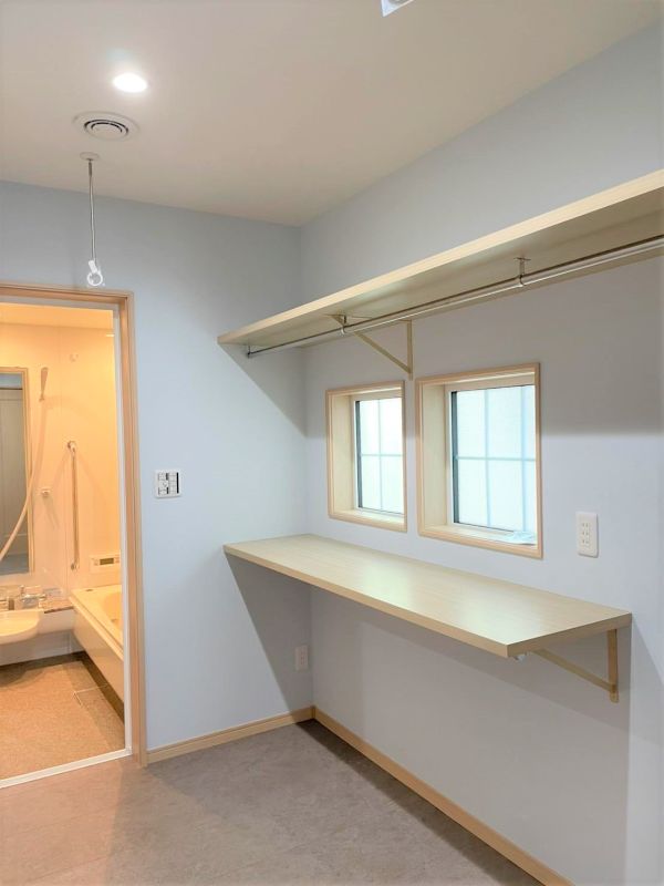 一条工務店の平屋のランドリールーム