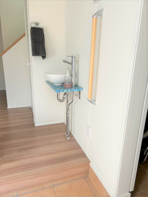 一条工務店の玄関手洗い